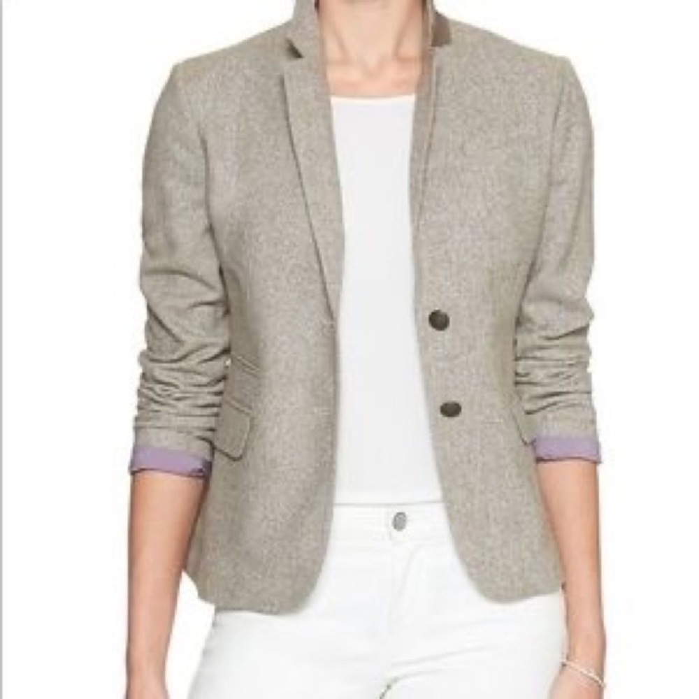 NWT Oatmeal herringbone blazer